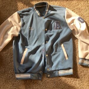 Blue and White Varsity Jacket